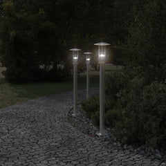 Outdoor Floor Lamp Stainless Steel Silver 100 cm