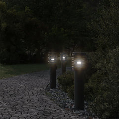 vidaXL Outdoor Floor Lamp Black 60 cm Stainless Steel 3