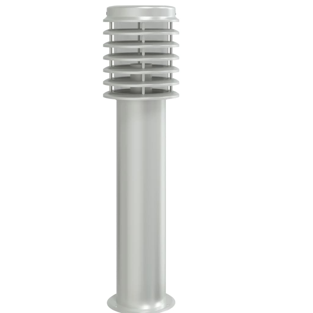 vidaXL Outdoor Floor Lamp with Outlet Silver 60 cm Stainless Steel 4