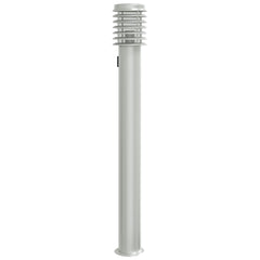 vidaXL Outdoor Floor Lamp with Outlet Silver 110cm Stainless Steel 2