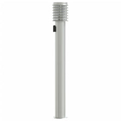 vidaXL Outdoor Floor Lamp with Outlet Silver 110cm Stainless Steel 5