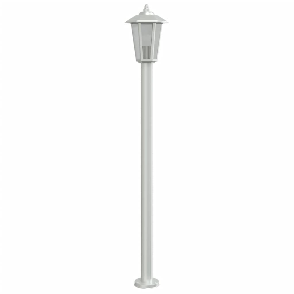 vidaXL Outdoor Floor Lamp Silver 120 cm Stainless Steel 4
