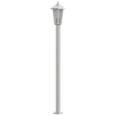 vidaXL Outdoor Floor Lamp Silver 120 cm Stainless Steel 5