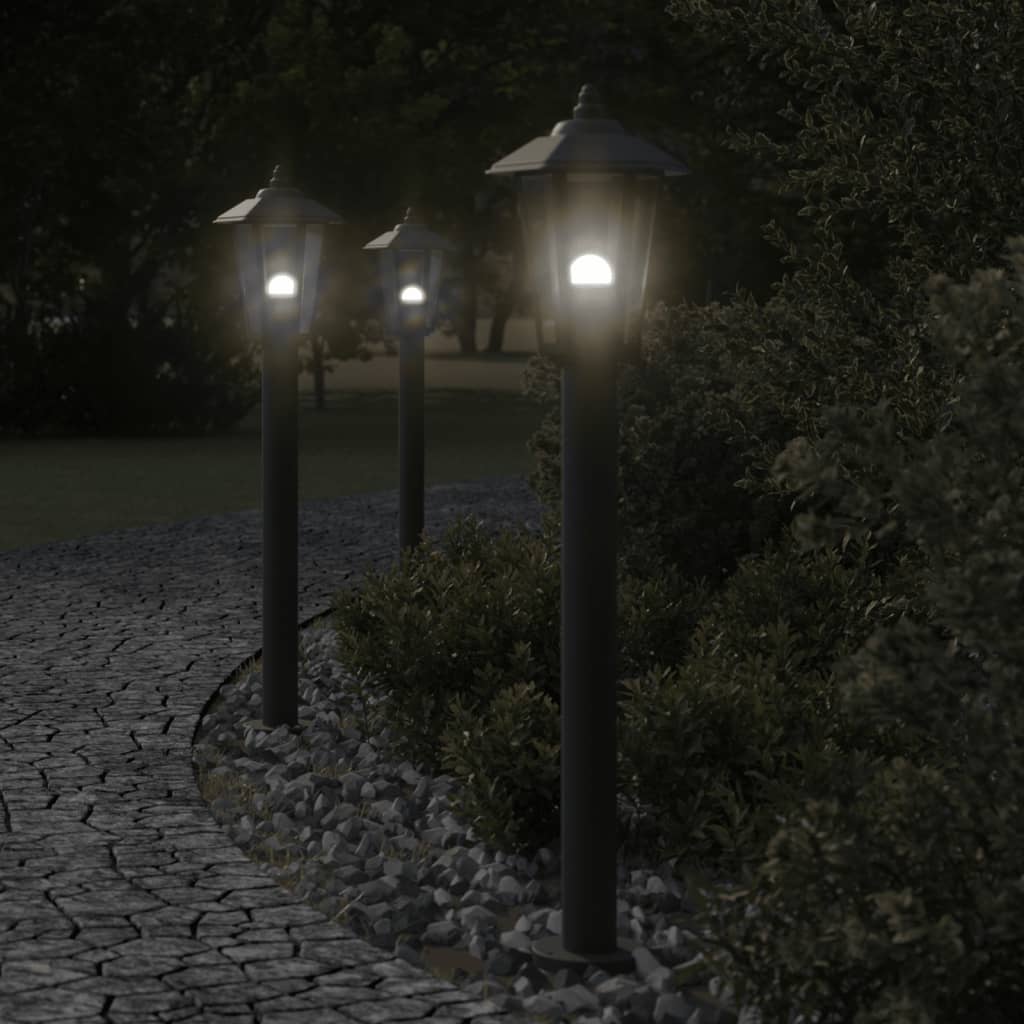 vidaXL Outdoor Floor Lamps 3pcs Stainless Steel