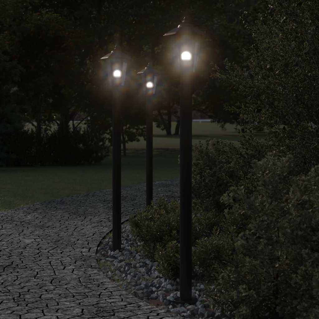 vidaXL Outdoor Floor Lamps 3pcs Stainless Steel