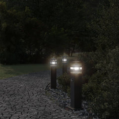 vidaXL Outdoor Floor Lamp with Sensor Black 50 cm Aluminium 3