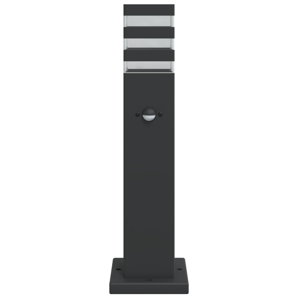 vidaXL Outdoor Floor Lamp with Sensor Black 50 cm Aluminium 4