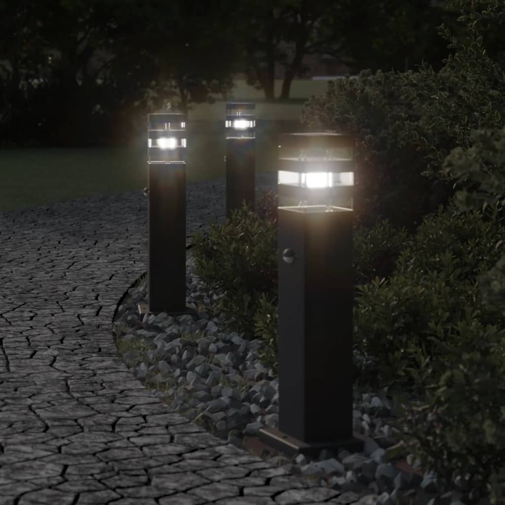 vidaXL Outdoor Floor Lamp Black Aluminium