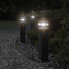 vidaXL Outdoor Floor Lamp Black Aluminium