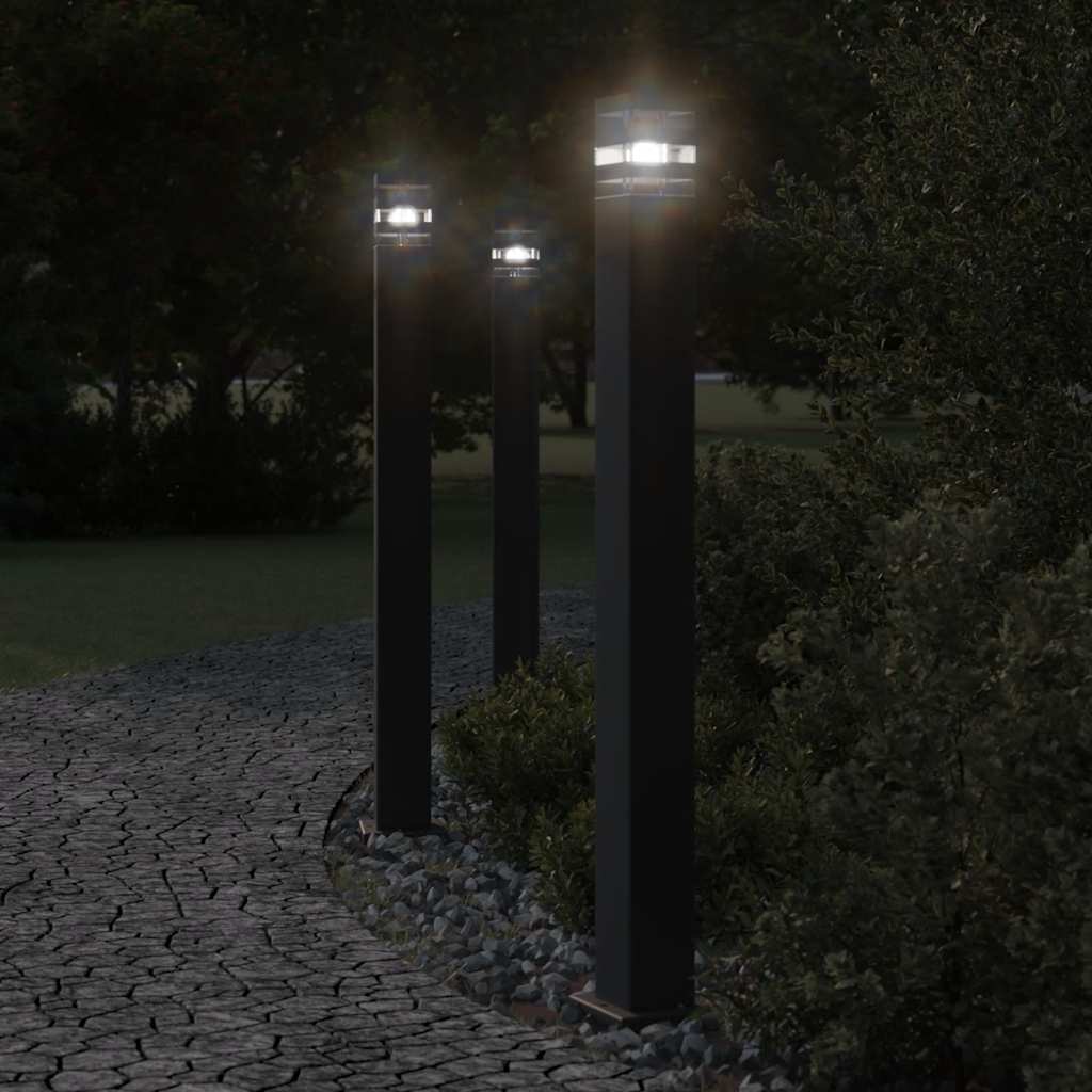 vidaXL Outdoor Floor Lamp Black Aluminium