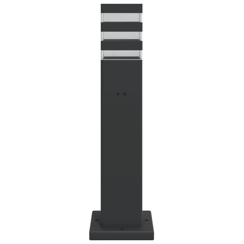 vidaXL Outdoor Floor Lamp with Outlet Black 50 cm Aluminium 4