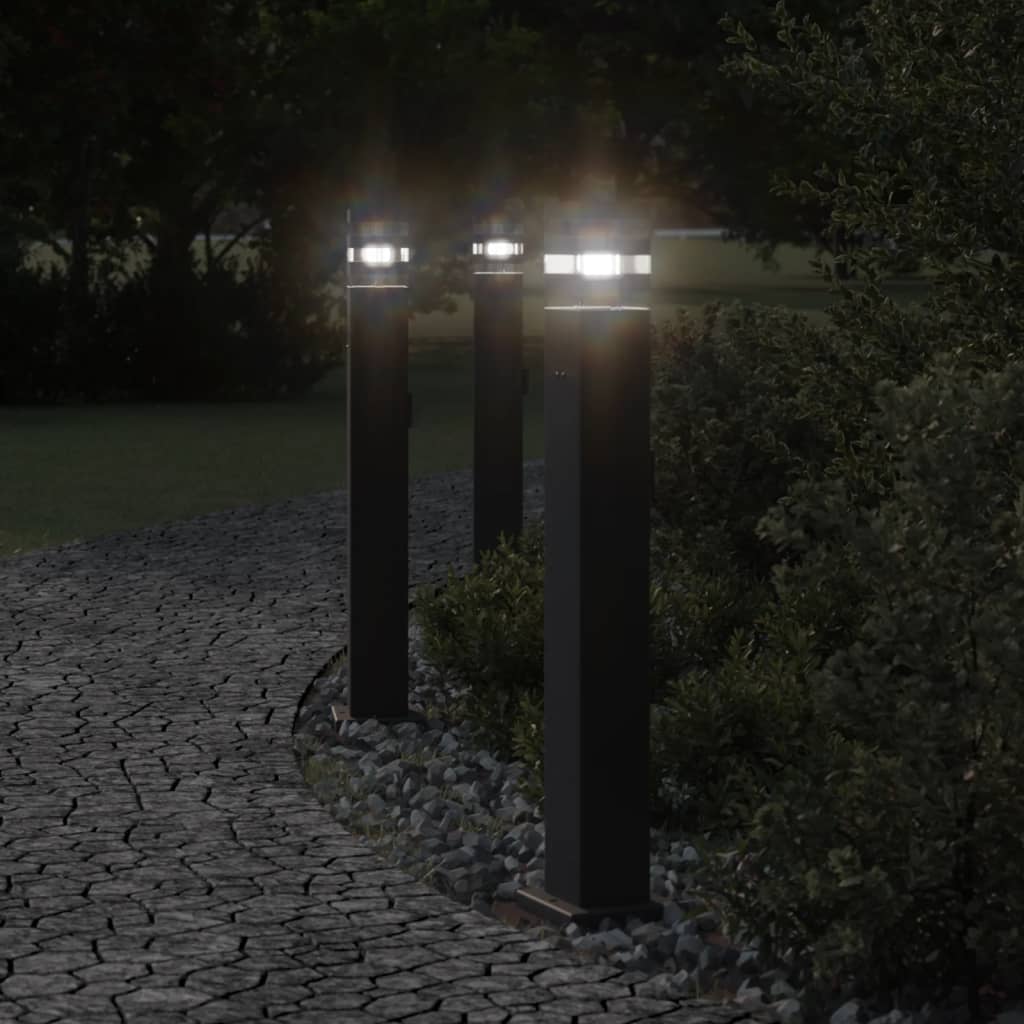 vidaXL Outdoor Floor Lamp Black Aluminium