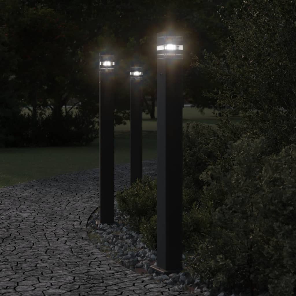 vidaXL Outdoor Floor Lamp Black Aluminium