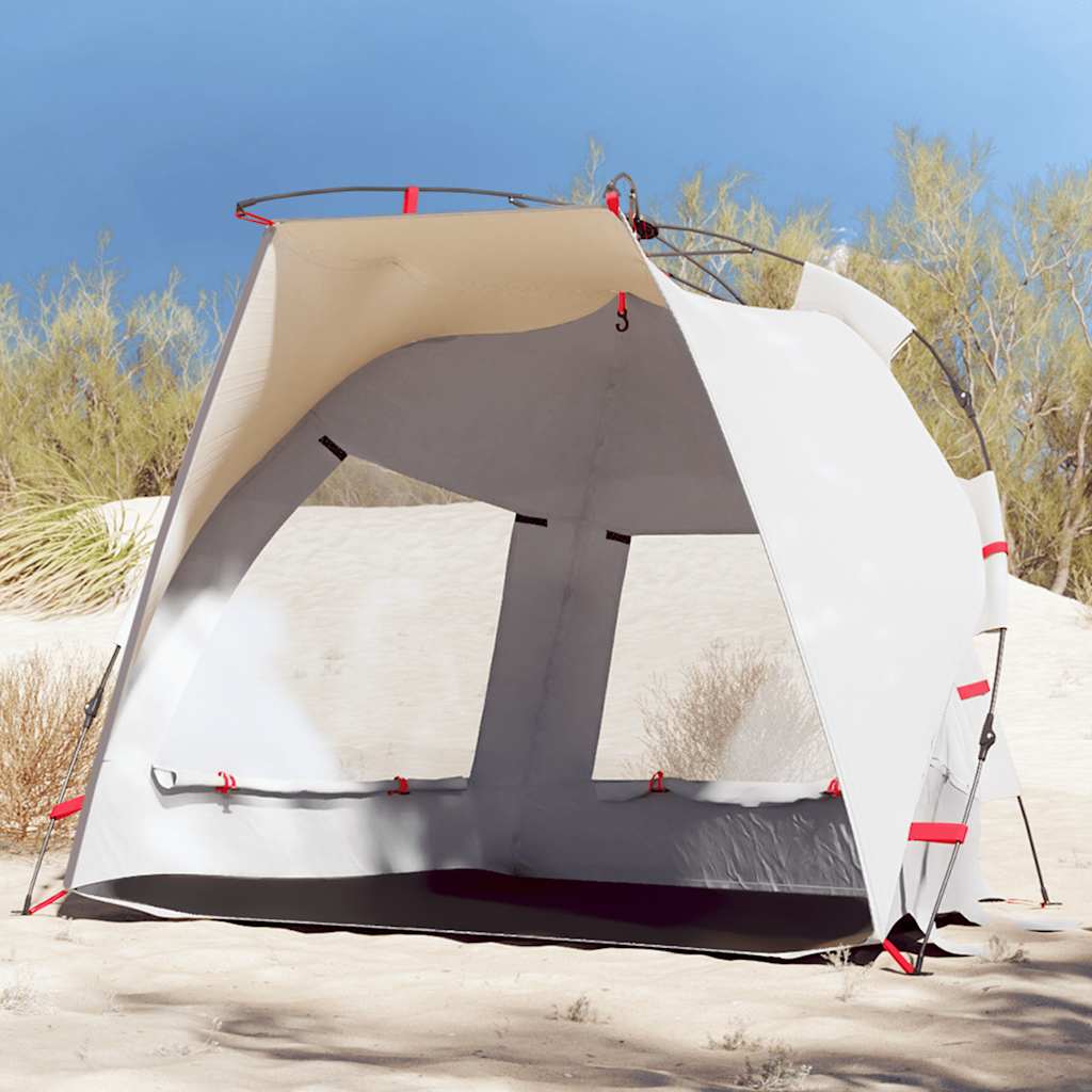 vidaXL Beach Tent 2-Person Grey Quick Release Waterproof 1