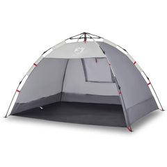 vidaXL Beach Tent 2-Person Grey Quick Release Waterproof 2