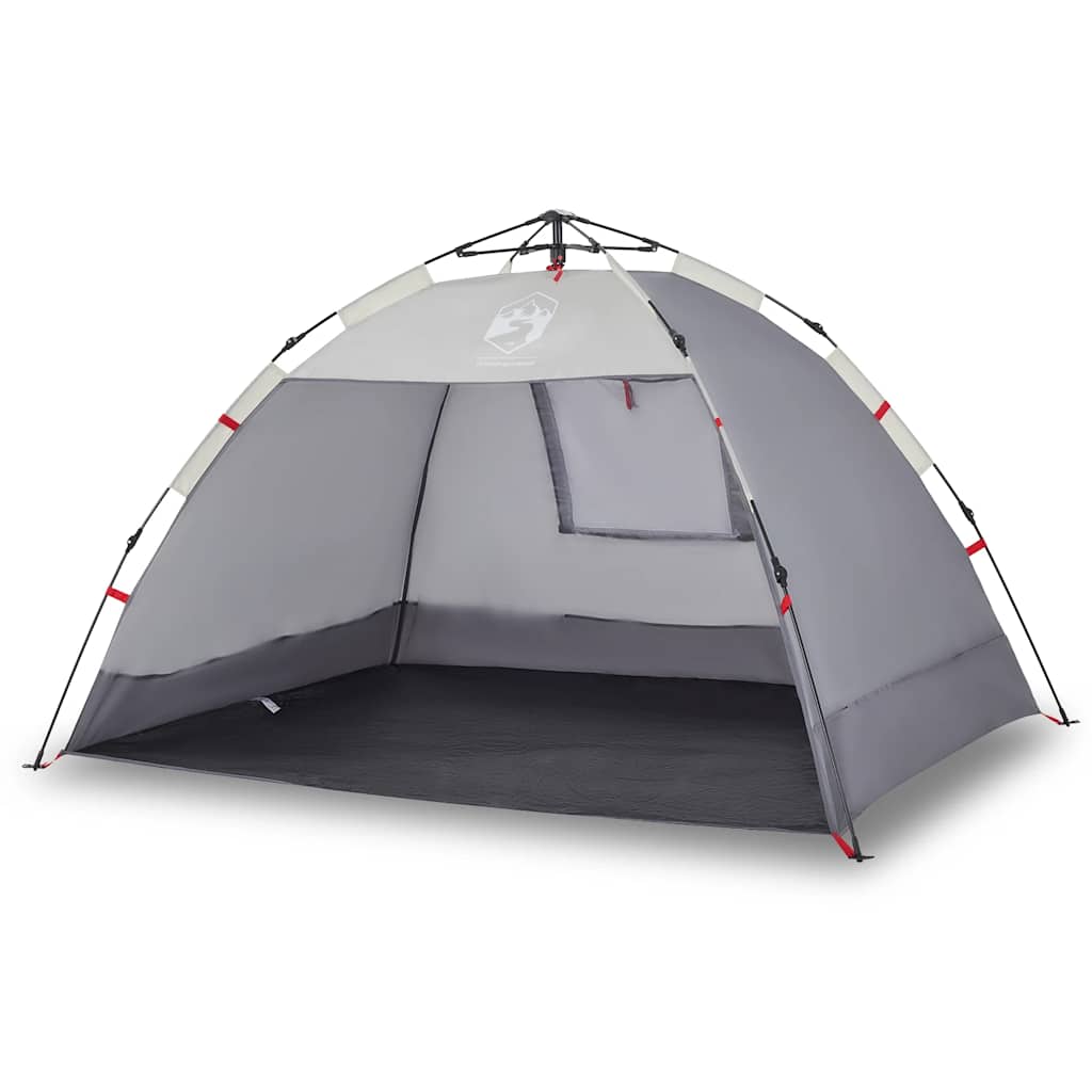 vidaXL Beach Tent 2-Person Grey Quick Release Waterproof 2