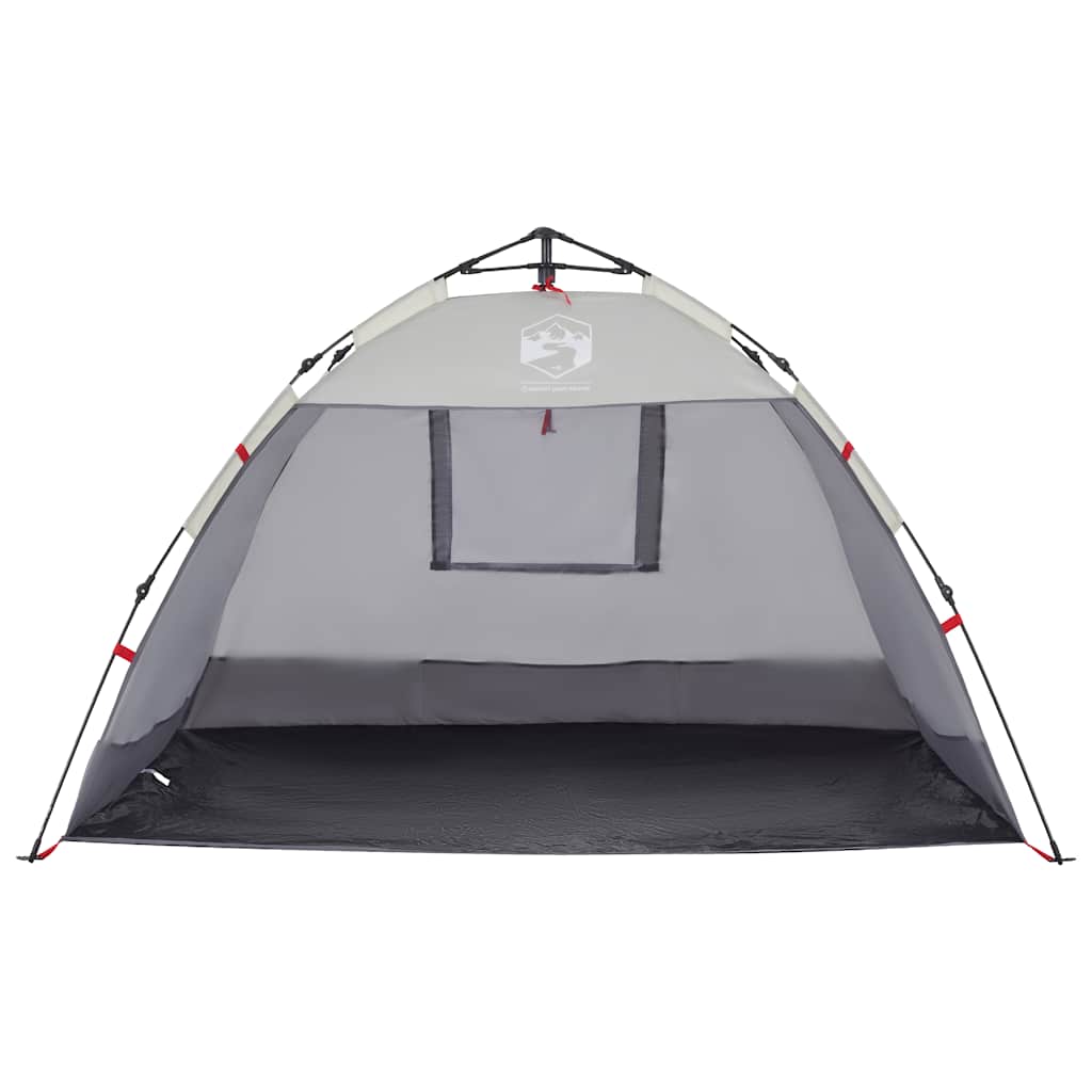 vidaXL Beach Tent 2-Person Grey Quick Release Waterproof 5