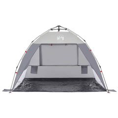 vidaXL Beach Tent 2-Person Grey Quick Release Waterproof 5