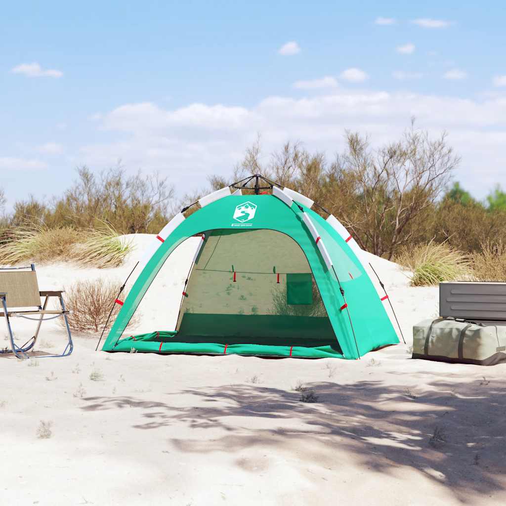 vidaXL Beach Tent 2-Person Sea Green Quick Release Waterproof 3