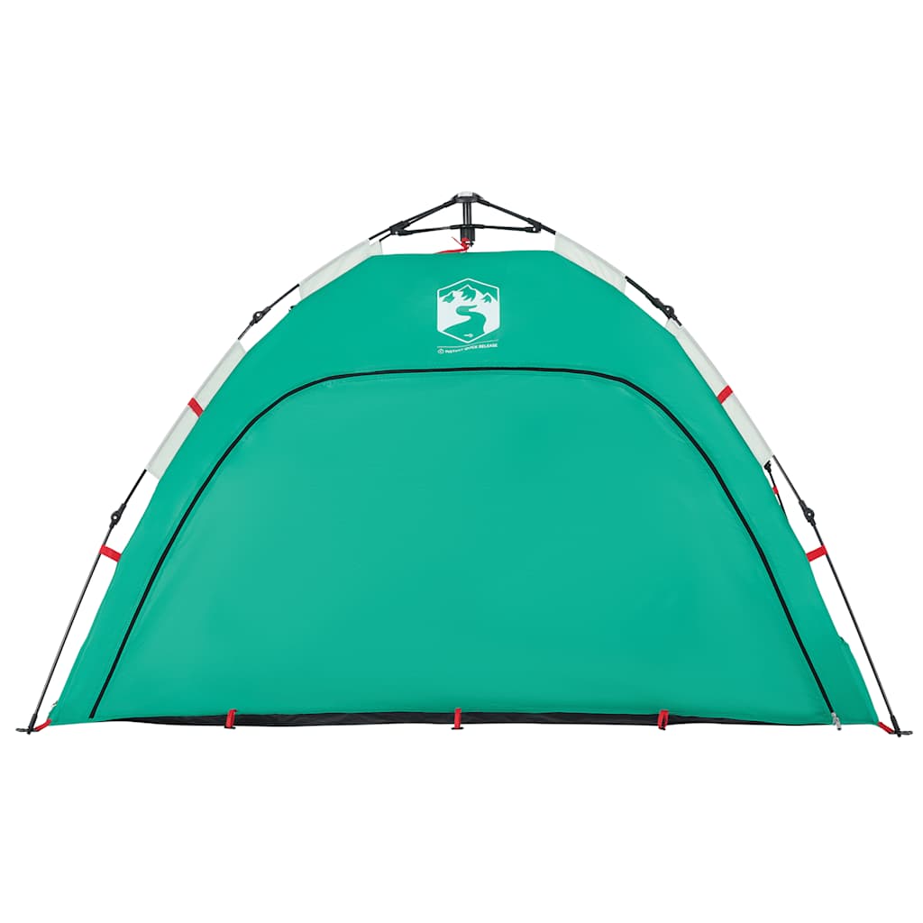 vidaXL Beach Tent 2-Person Sea Green Quick Release Waterproof 6