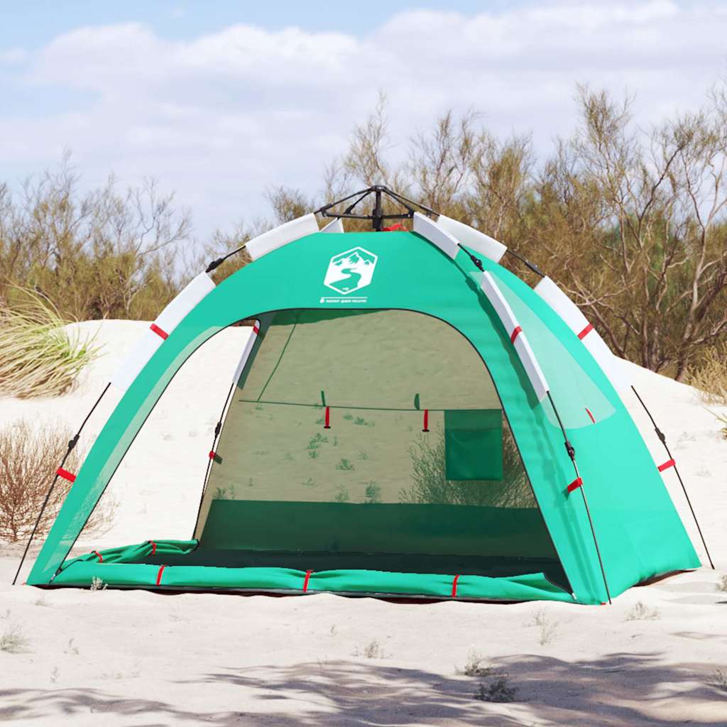 vidaXL Beach Tent 2-Person Sea Green Quick Release Waterproof 1