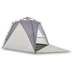 vidaXL Beach Tent 4-Person Grey Quick Release Waterproof 2