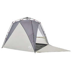vidaXL Beach Tent 4-Person Grey Quick Release Waterproof 4
