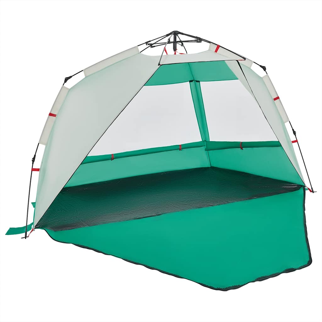 vidaXL Beach Tent 3-Person Sea Green Quick Release Waterproof 5