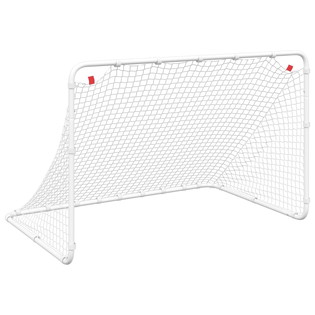 vidaXL Soccer Goal White 122x81x81 cm Steel 2