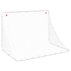vidaXL Soccer Goal White 122x81x81 cm Steel 6