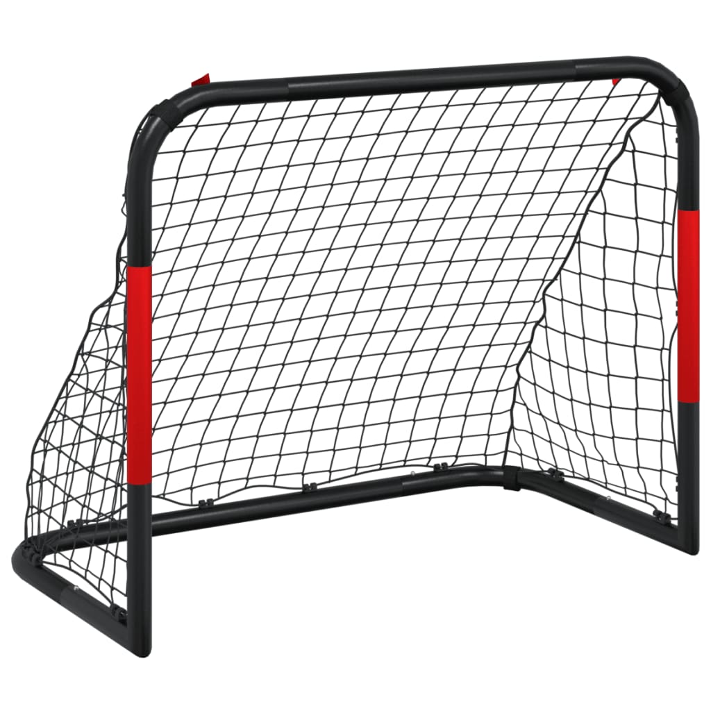 vidaXL Soccer Goal with Net Red and Black 90x48x71 cm Steel 2