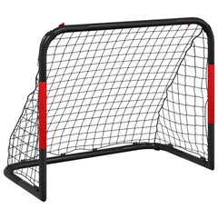 vidaXL Soccer Goal with Net Red and Black 90x48x71 cm Steel 2