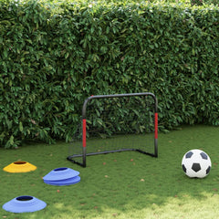 vidaXL Soccer Goal with Net Red and Black 90x48x71 cm Steel 3