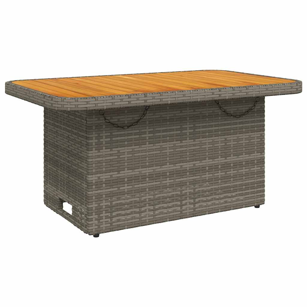 vidaXL 2 Piece Garden Dining Set with Cushions Grey Poly Rattan 4