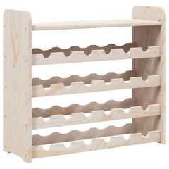vidaXL Wine Rack with Top Board 67.5x25x60 cm Solid Wood Pine 2
