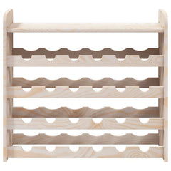 vidaXL Wine Rack with Top Board 67.5x25x60 cm Solid Wood Pine 5