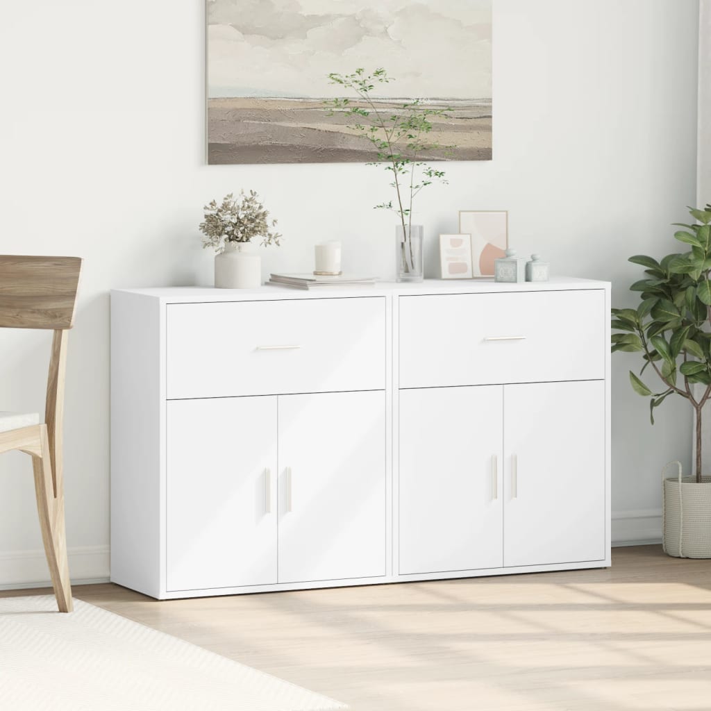 Sideboards 2 pcs 60x31x70 cm Engineered Wood White