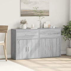 Sideboards 2 pcs 60x31x70 cm Engineered Wood Grey sonoma