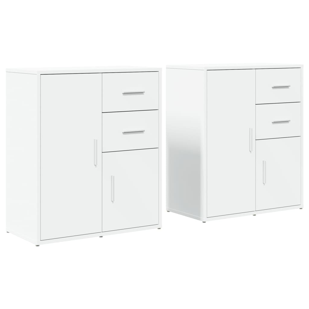 Sideboards 2 pcs 60x31x70 cm Engineered Wood White