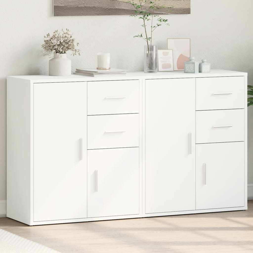 Sideboards 2 pcs 60x31x70 cm Engineered Wood White