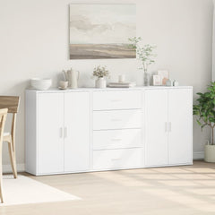 Sideboards 3 pcs 60x31x84 cm Engineered Wood White