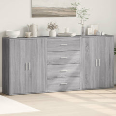 Sideboards 3 pcs 60x31x84 cm Engineered Wood Grey sonoma