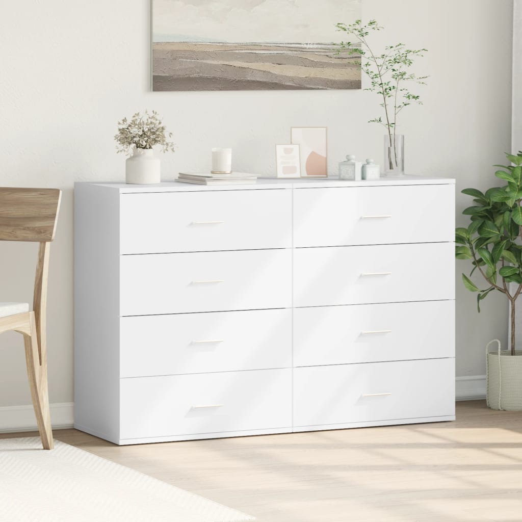 Sideboards 2 pcs 60x39x80 cm Engineered Wood White