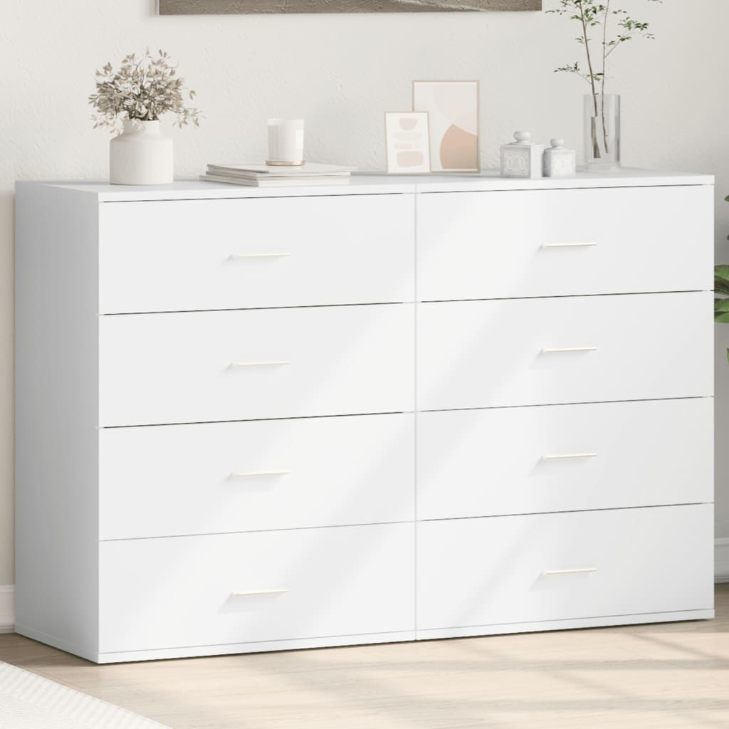 Sideboards 2 pcs 60x39x80 cm Engineered Wood White