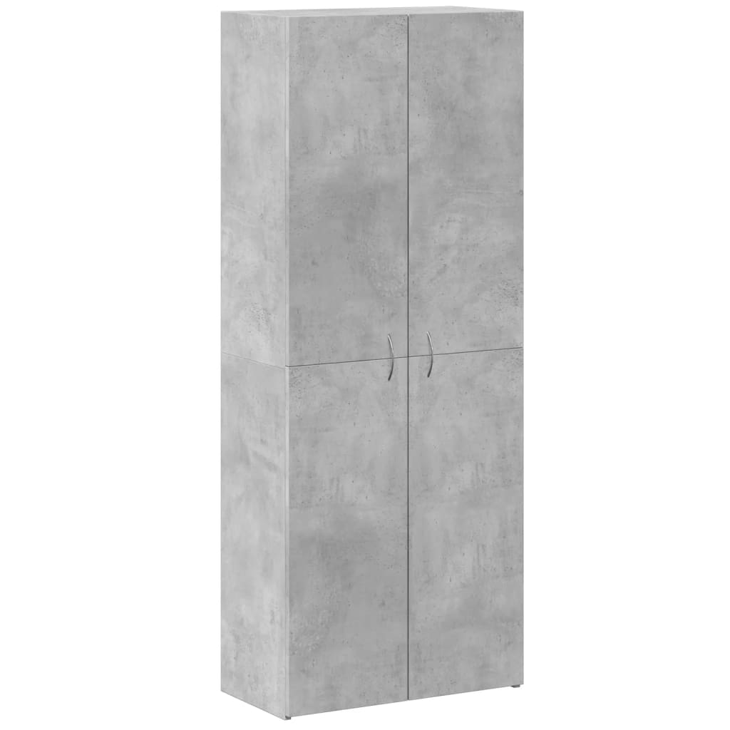 File Cabinet Engineered Wood 60 x 32 x 153 cm Concrete grey