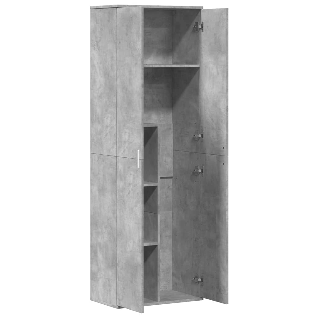 Highboard Concrete Grey Engineered Wood, image 6