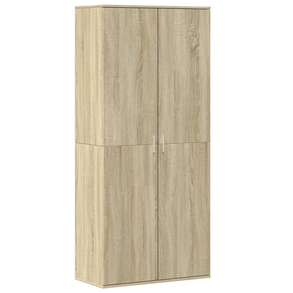 vidaXL Shoe Cabinet Sonoma Oak 80x39x178 cm Engineered Wood 2