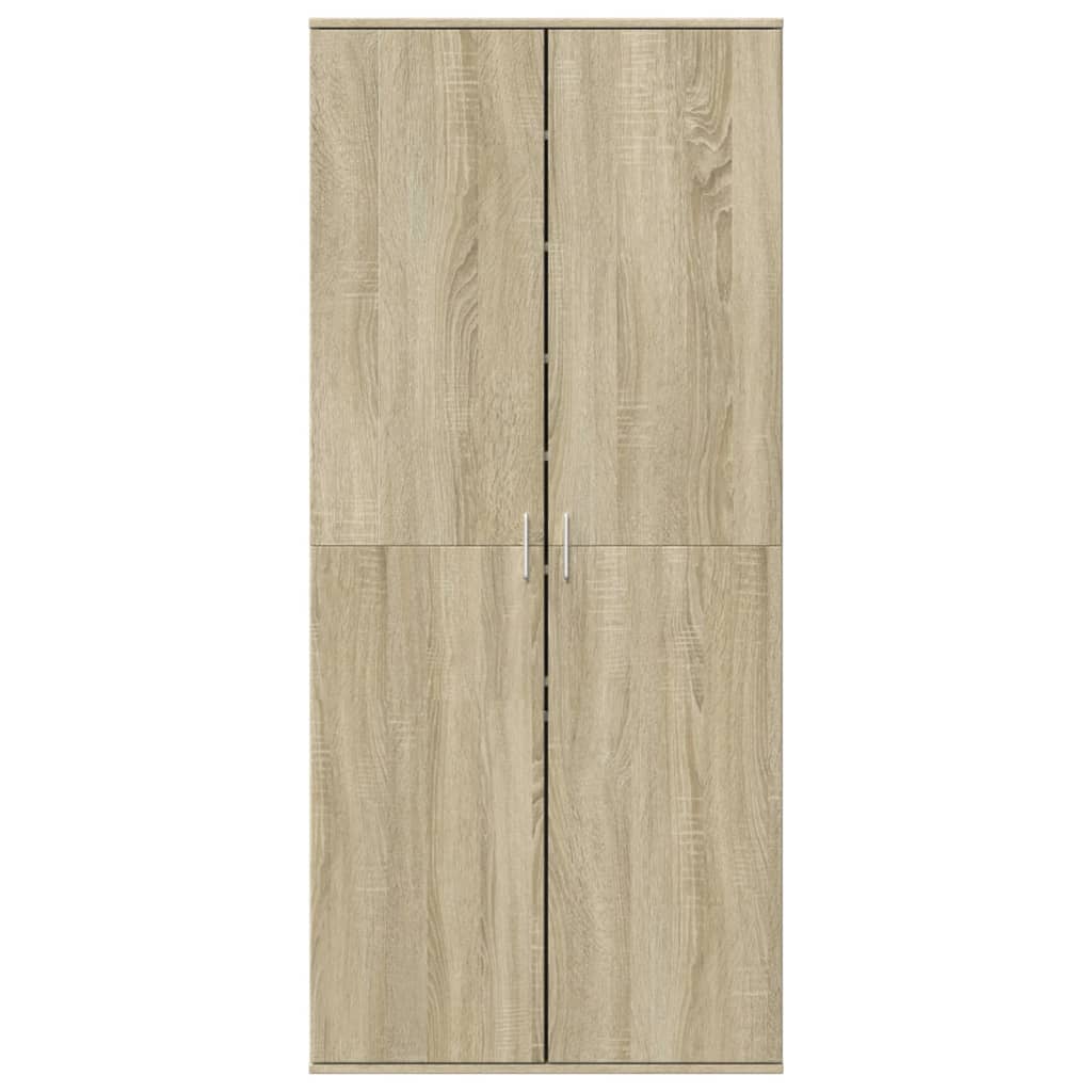 vidaXL Shoe Cabinet Sonoma Oak 80x39x178 cm Engineered Wood 3