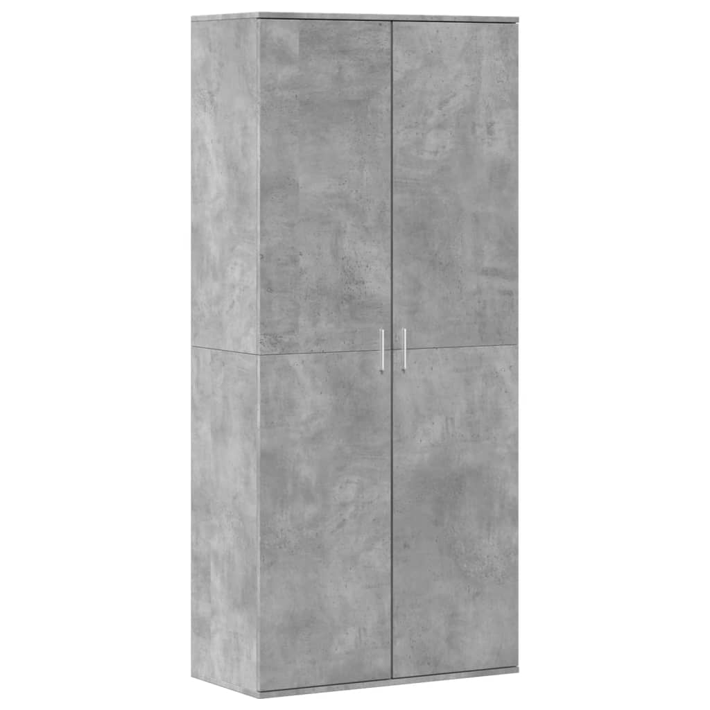 vidaXL Shoe Cabinet Concrete Grey 80x39x178 cm Engineered Wood 2