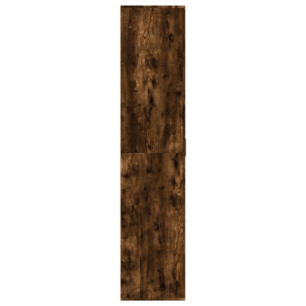 vidaXL Shoe Cabinet Smoked Oak 80x39x178 cm Engineered Wood 4
